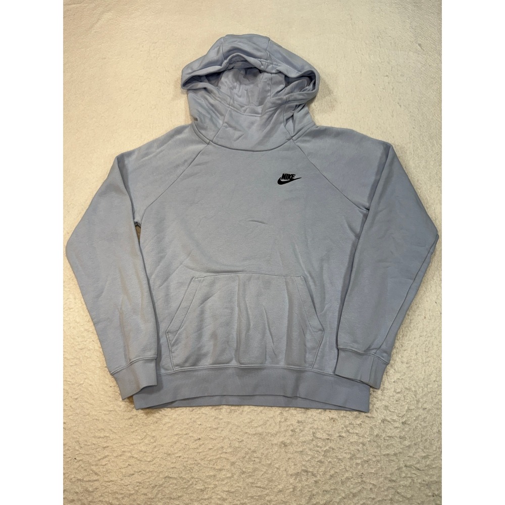 Nike Sportswear Essential Funnel Neck Fleece Hoodie Light Blue BV4116-548 Small